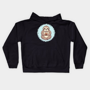 A happy-go-lucky sloth with a content smile Kids Hoodie